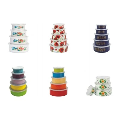 Set di scudella di ghiacciu smaltatu